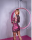 Ruched διαφάνεια με εσωτερικό strapless μίνι φόρεμα 2(PCS)|Pink Army