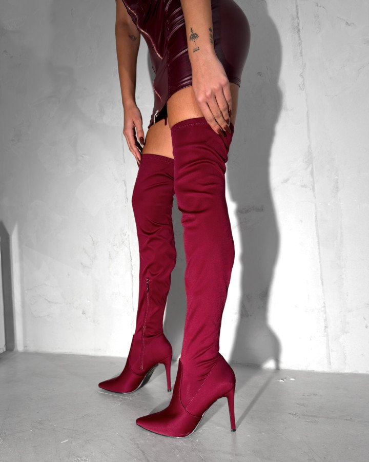 Over-the-knee sock-boots