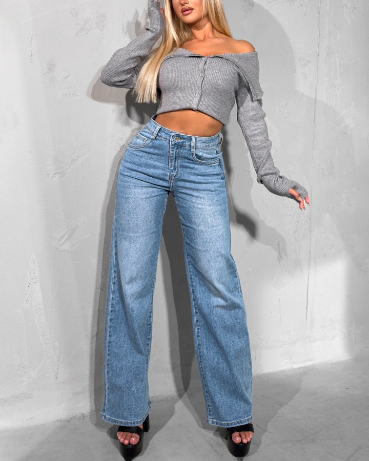Denim straight-fit