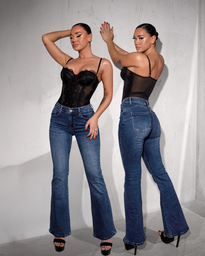 Denim flared