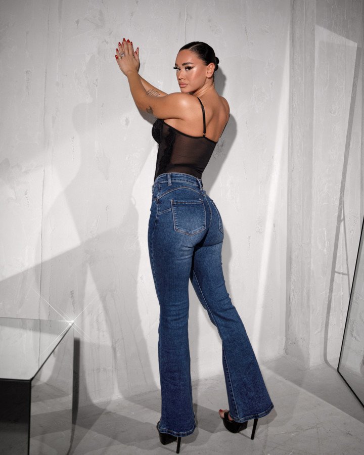 Denim flared