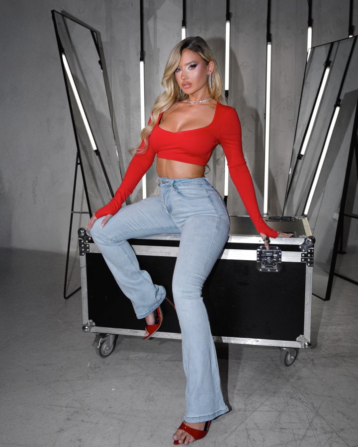 Denim flared