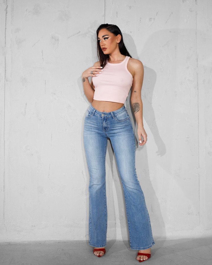 Denim flared