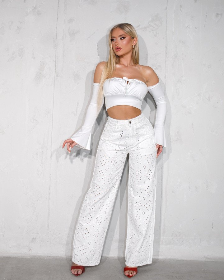 High-waisted straight