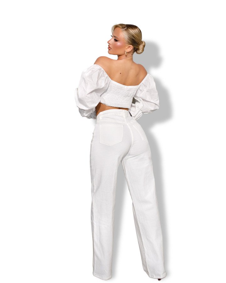 High-waisted straight