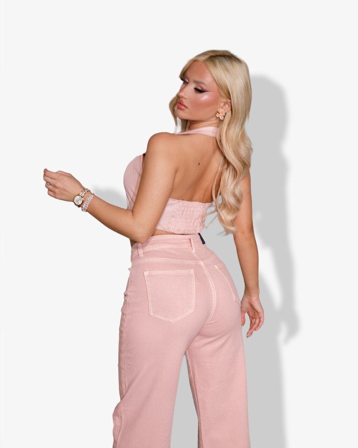 High-waisted straight