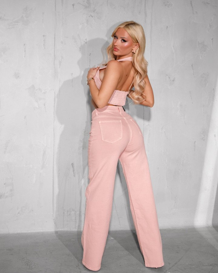 High-waisted straight