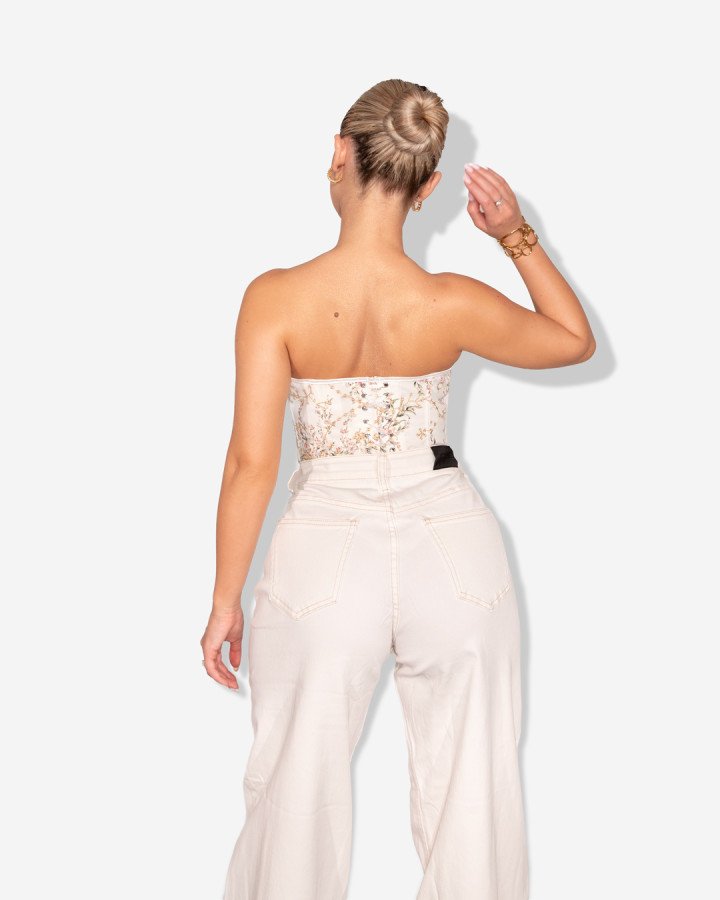 High-waisted wide-leg