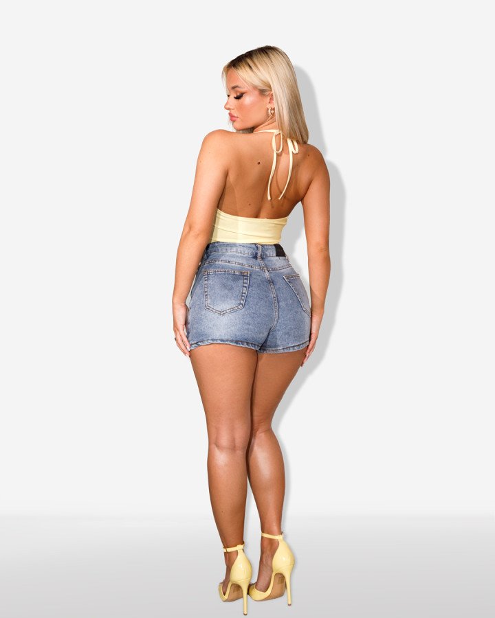 Mid-rise denim