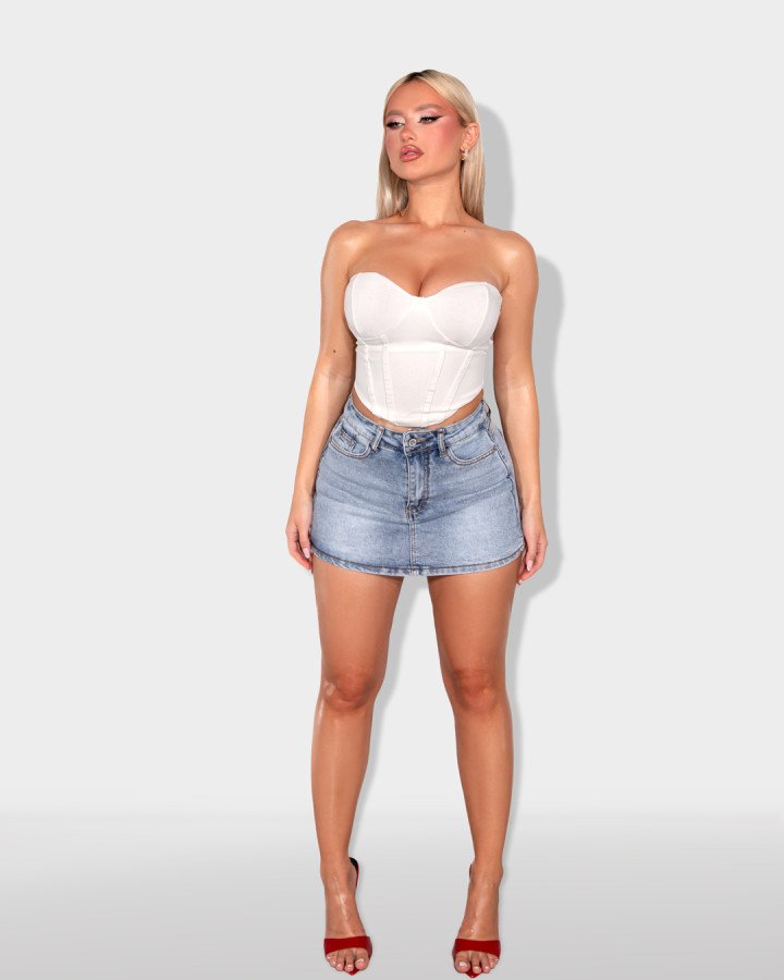 Mid-rise denim