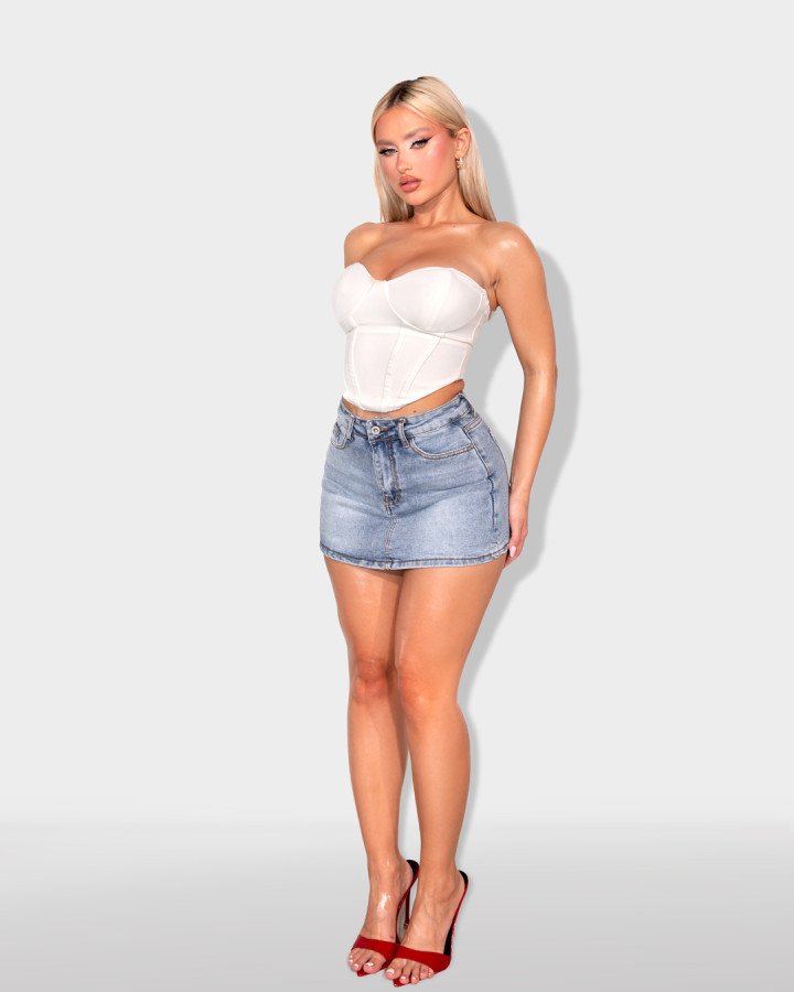 Mid-rise denim