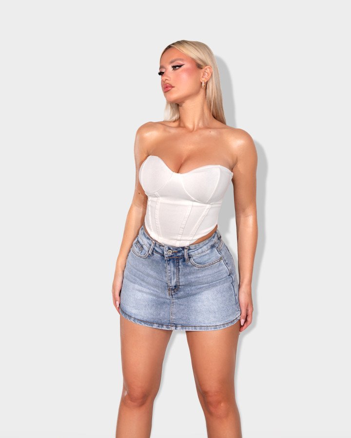 Mid-rise denim