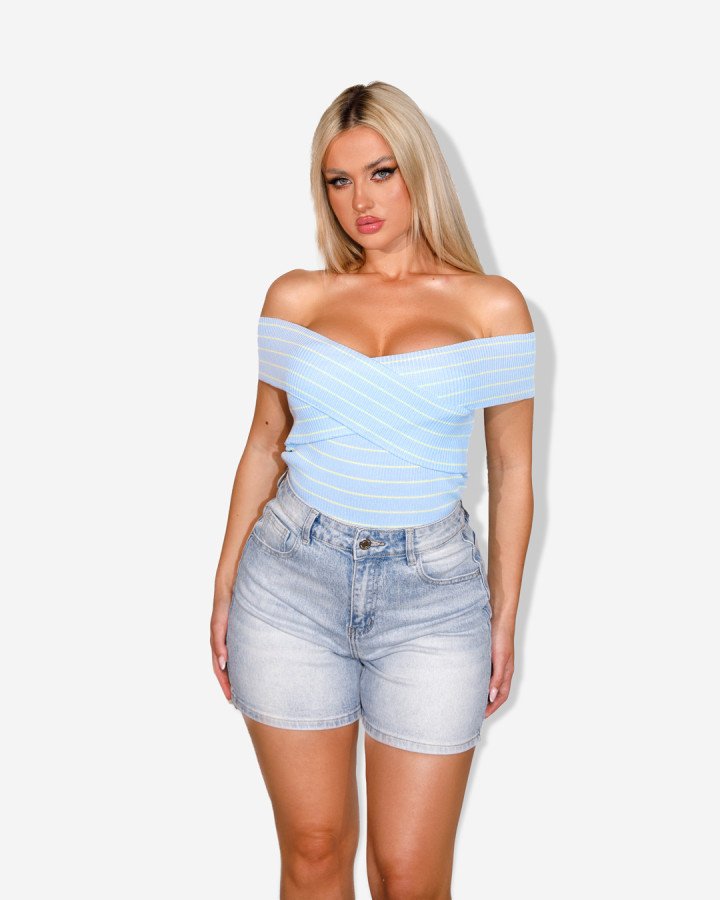 High-waisted denim