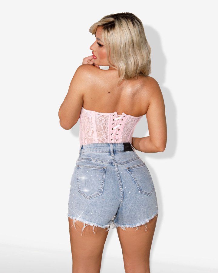 High-waisted denim