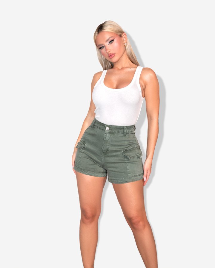 High-waisted cargo