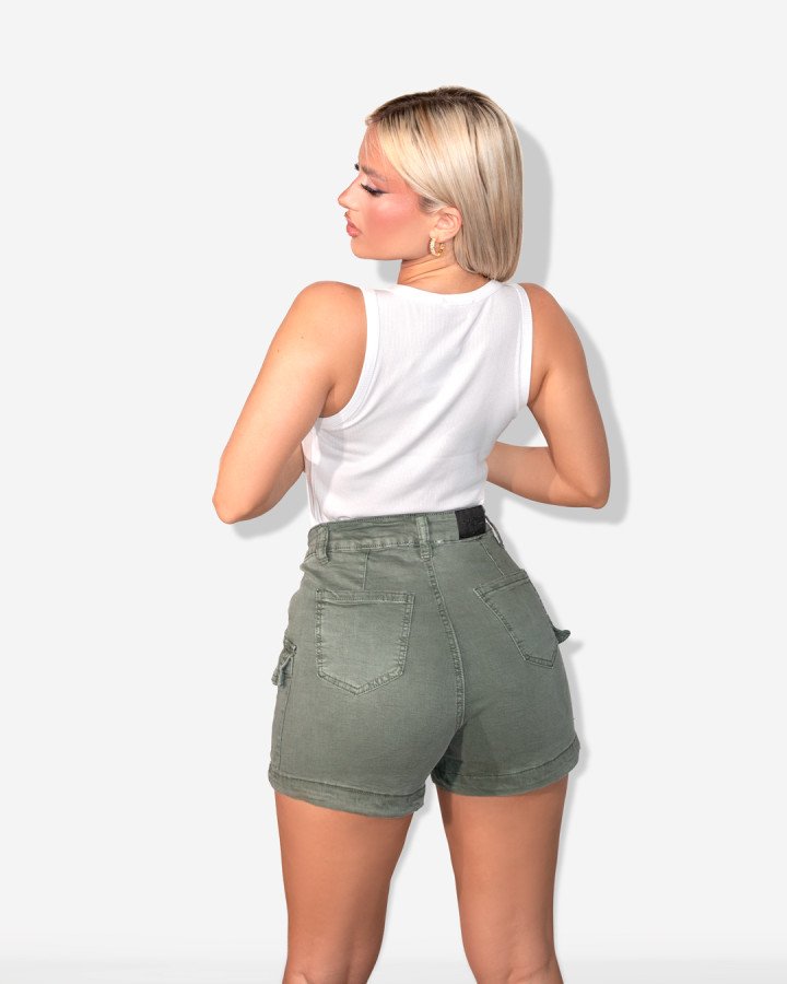 High-waisted cargo