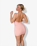 Mini dress with open back | Pink