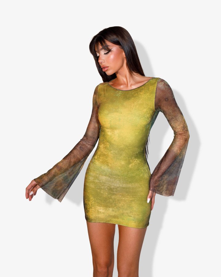 Mini print-dress