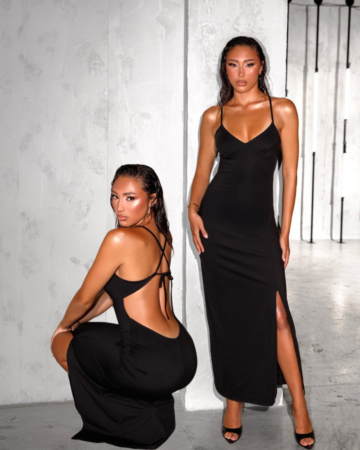 Maxi-dress backlees