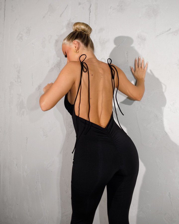 Draped jumpsuit