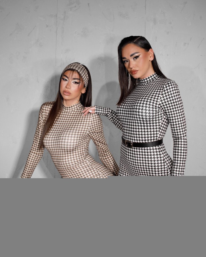 Jumpsuit pied-de-poule