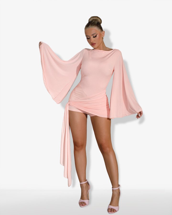 Backless draped