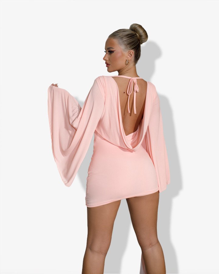 Backless draped