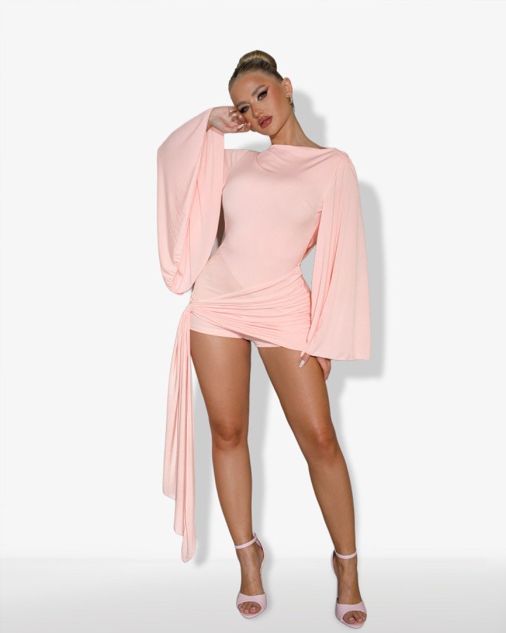 Backless draped