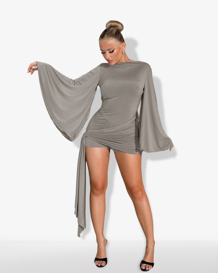 Backless draped