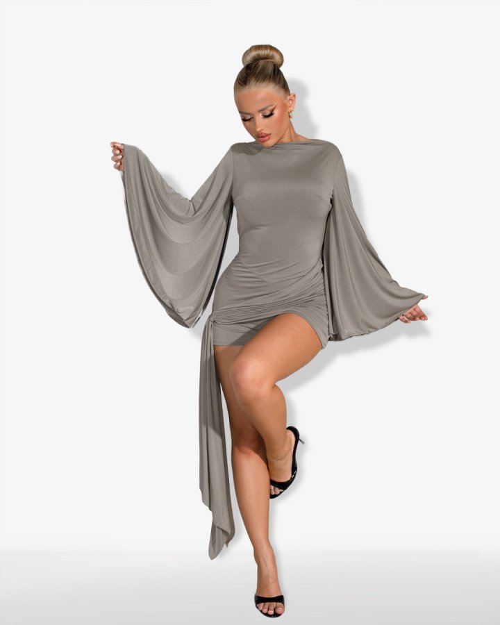 Backless draped