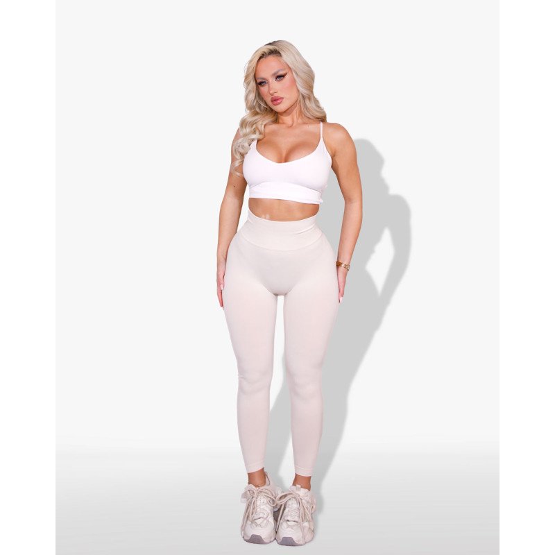 Marmalady | Κολάν bodycon fit push up με σούρα στο πίσω μέρος| Μπέζ