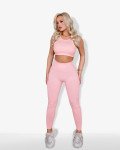 Bodycon fit tights push up ruched back | Pink
