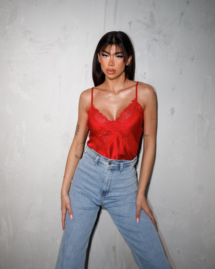 Satin top