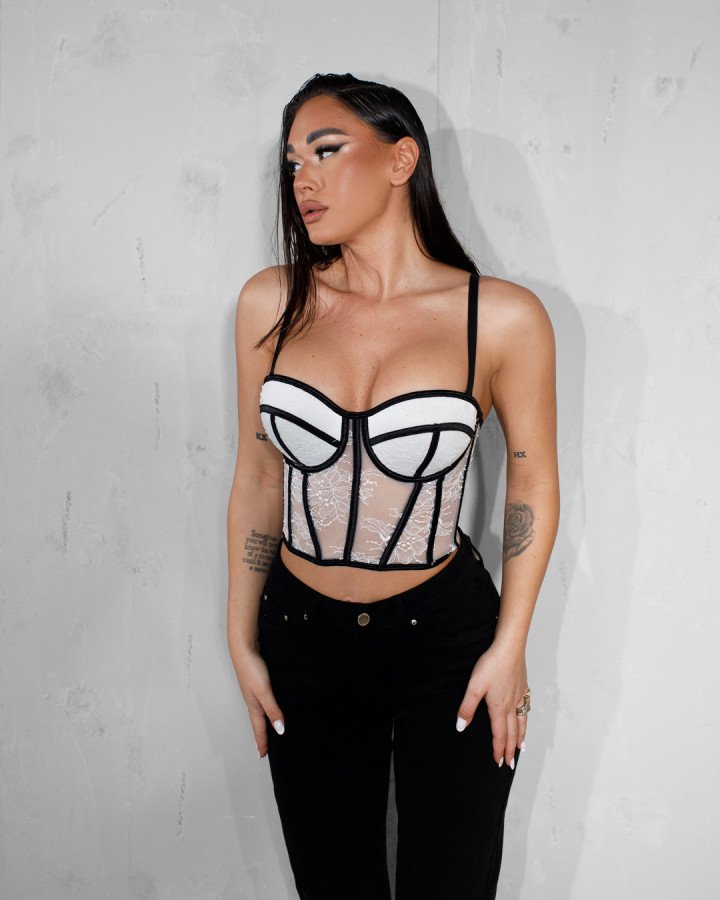 Crop-top corset
