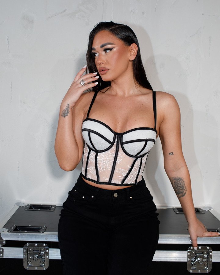 Crop-top corset