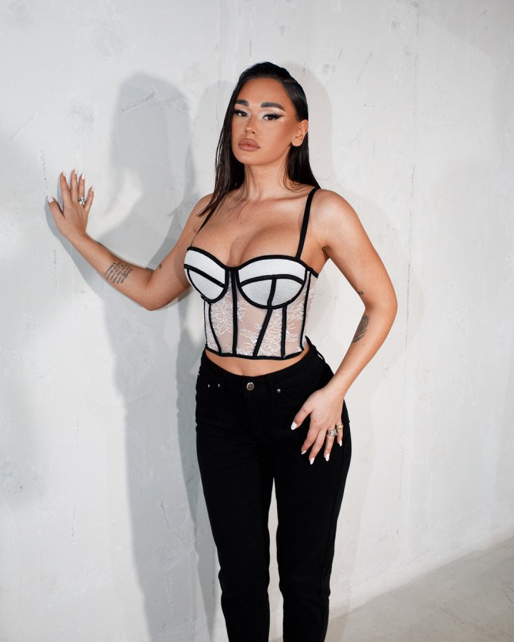 Crop-top corset