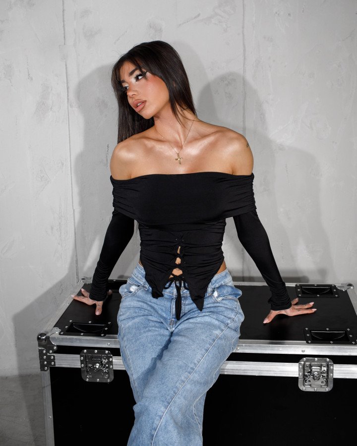 Lace-up top