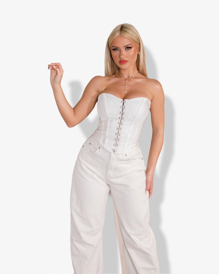 Strapless corset-style