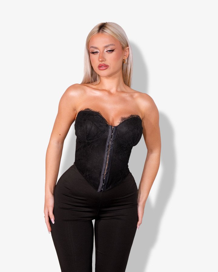 Strapless top-corset