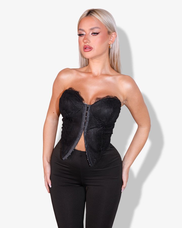 Strapless top-corset