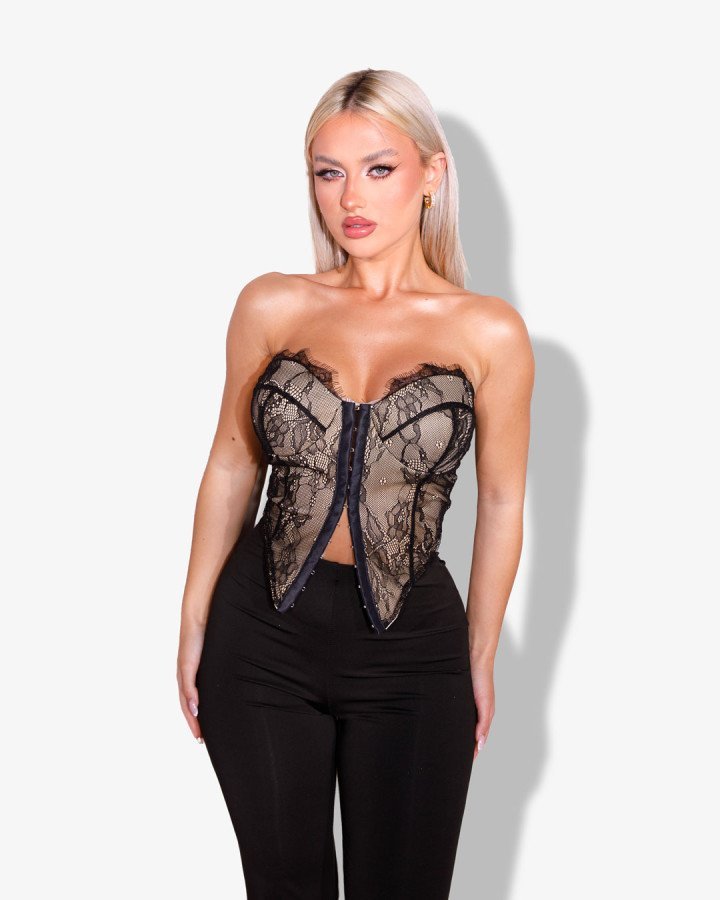 Strapless top-corset