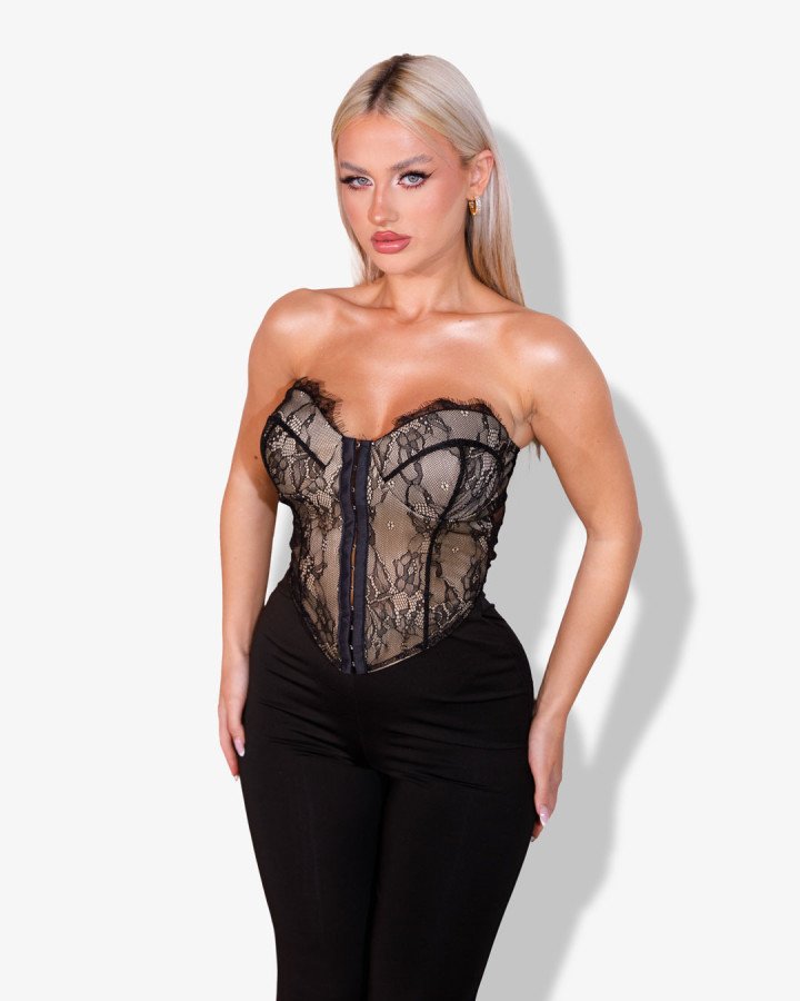 Strapless top-corset