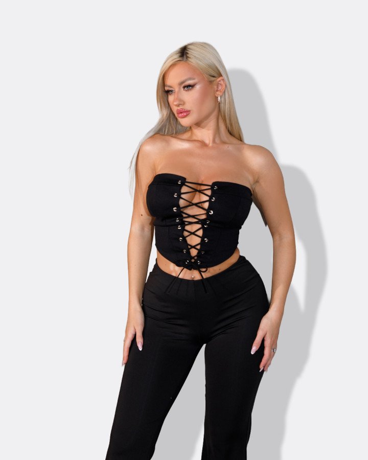 Strapless top-corset