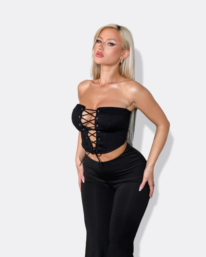 Strapless top-corset