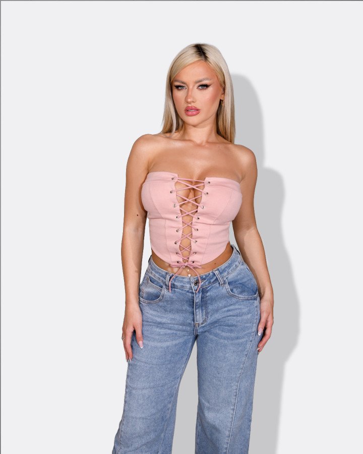Strapless top-corset