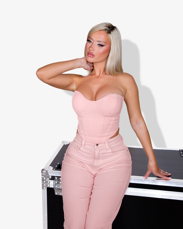 Crop-top corset