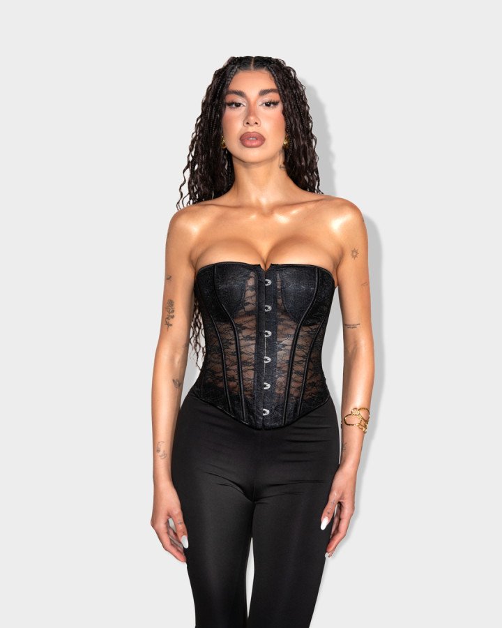 Lace strapless