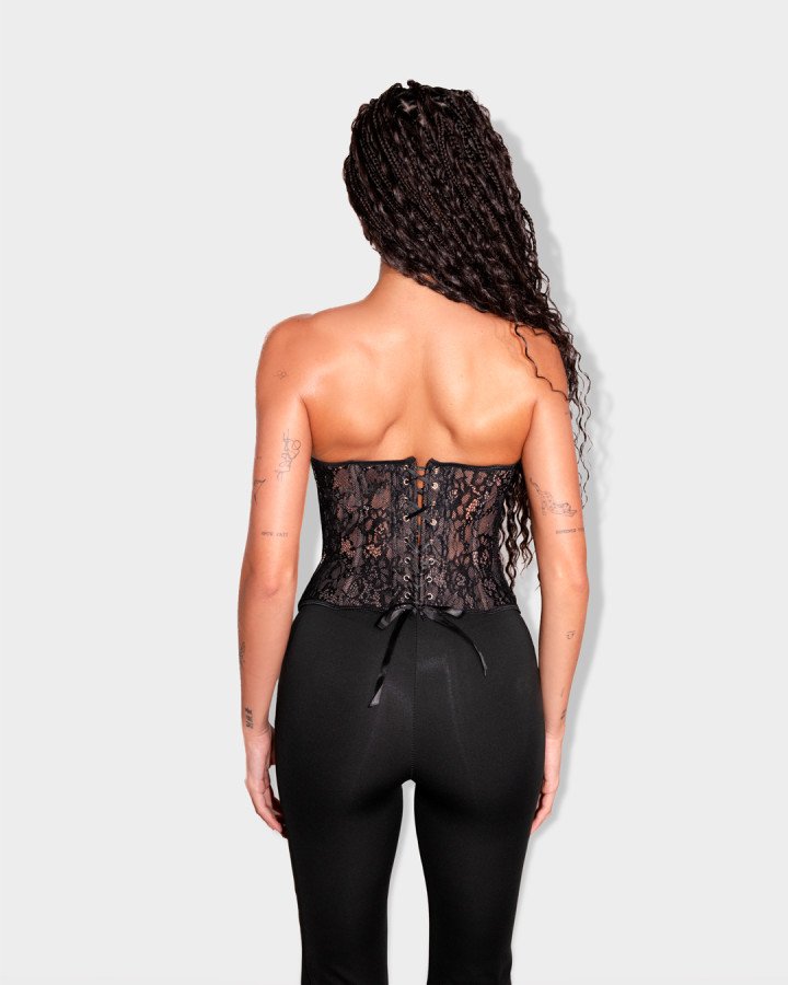Lace strapless