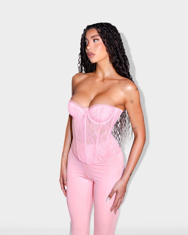 Lace strapless