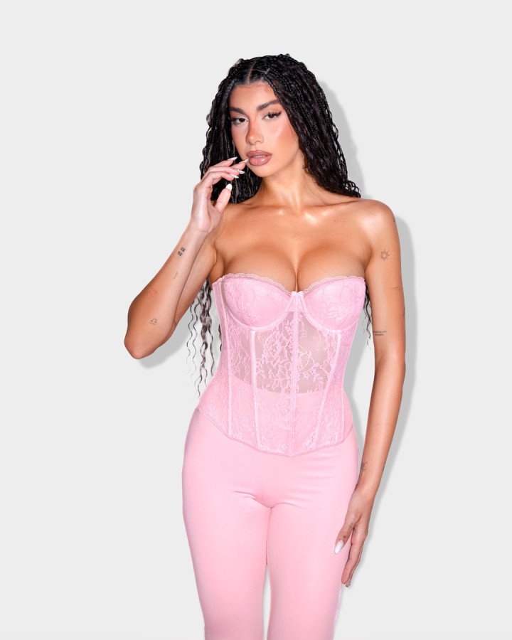 Lace strapless